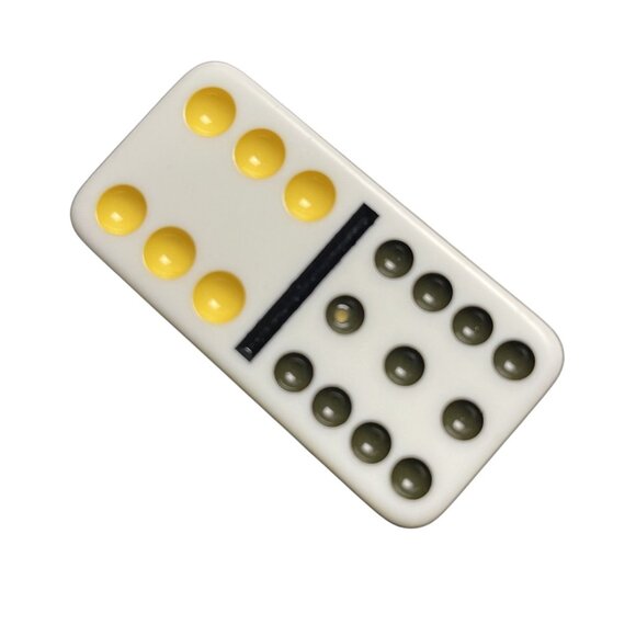 Double Twelve Dominoes Replacement Tile 6 11 Color Dot mq - Picture 2 of 3